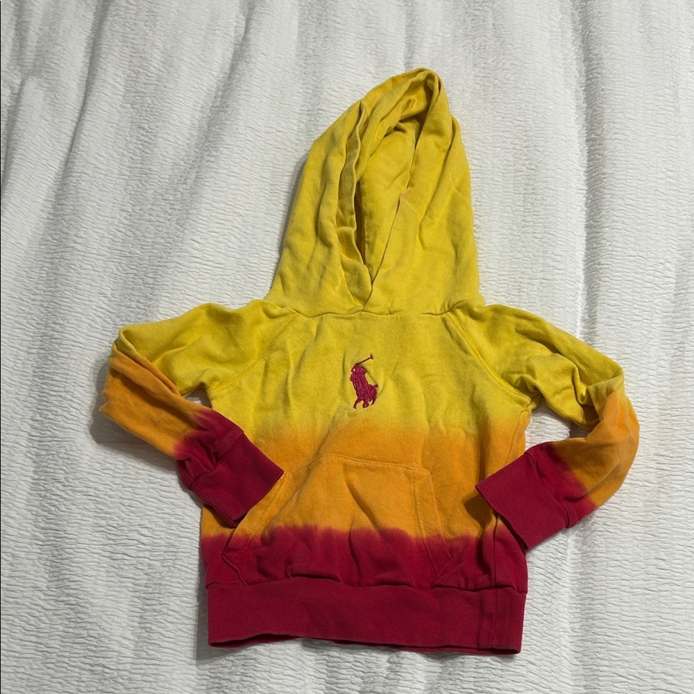 Polo by Ralph Lauren Kids Gradient Yellow and Fuscia Hoodie 3T
